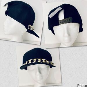 NWT Wet Seal Vintage Y2K Black Gold Chain Snapback Adjustable Hip Hop Cap Hat